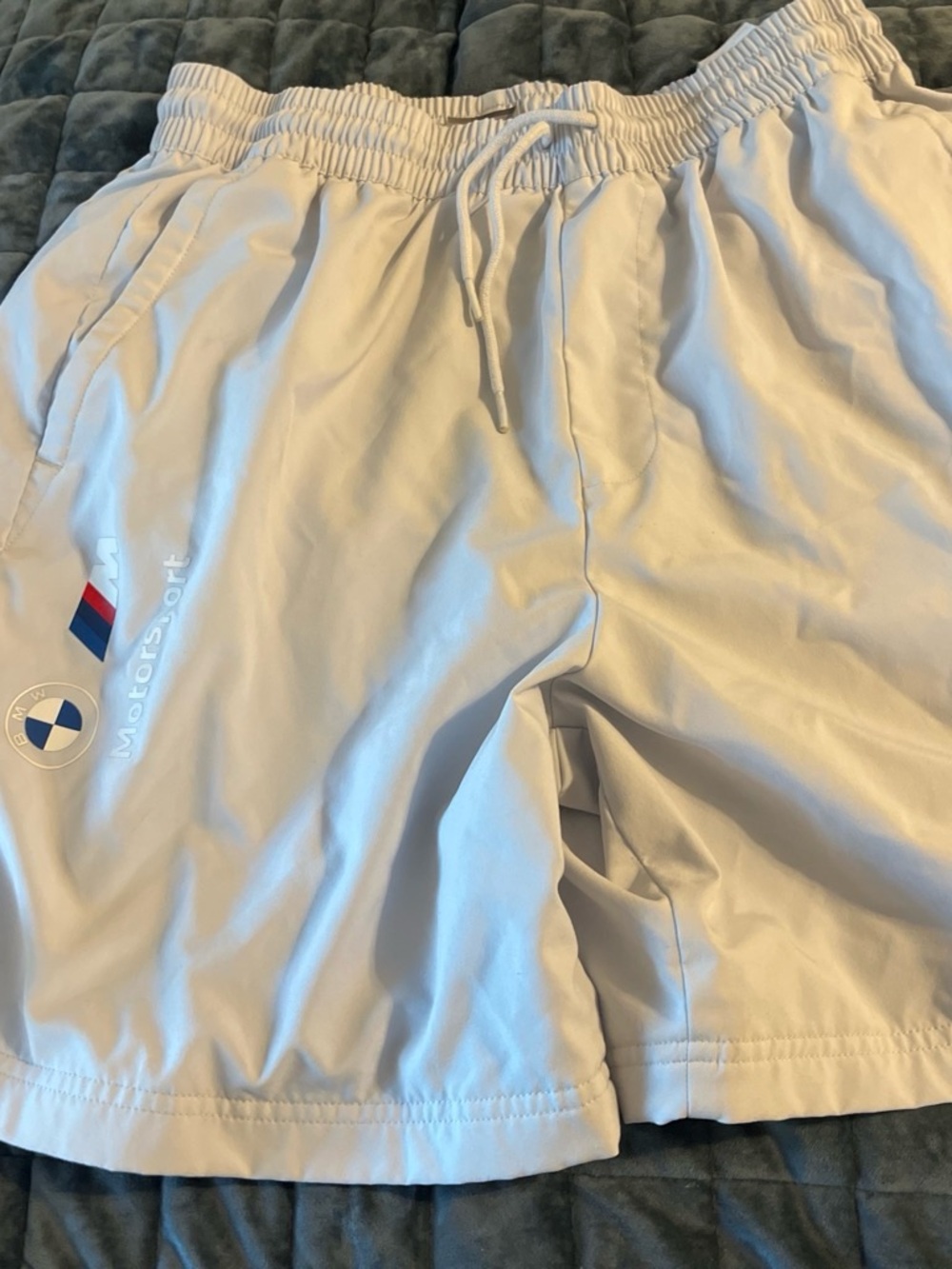 Puma White Men's Athletic Shorts with Subtle Logo